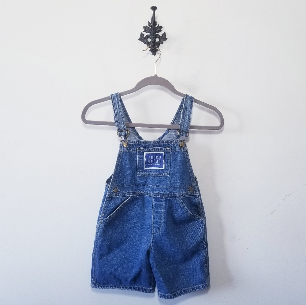 Vintage 90's GUESS Overalls Youth Size 5 - Picture 1 of 5